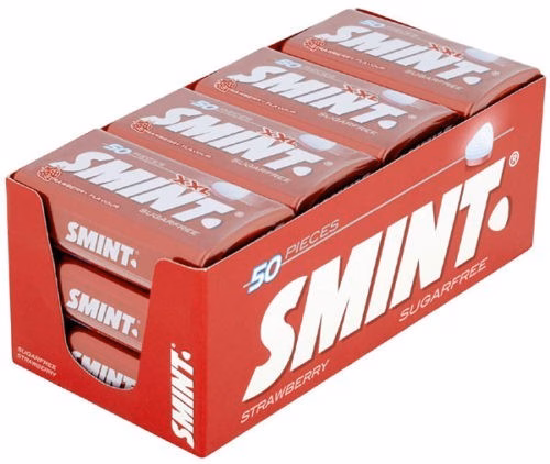 SMINT FRESA sin azúcar caja metálica (expositor)