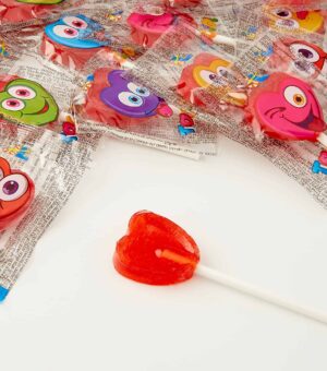 piruleta con forma de corazon