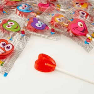 piruleta con forma de corazon