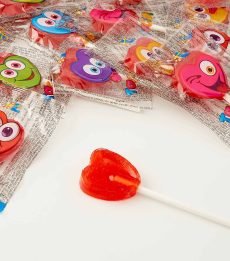 piruleta con forma de corazon