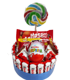 Tarta Kínder y Piruleta Iris 350 gr