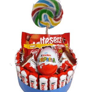 Tarta Kínder y Piruleta Iris 350 gr