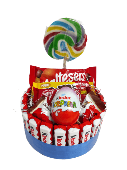 Tarta Kínder y Piruleta Iris 350 gr