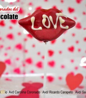 Piruleta con forma de labios