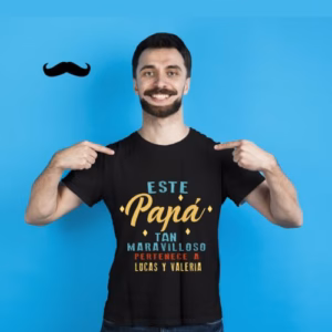 Camiseta negra Este papá tan maravilloso