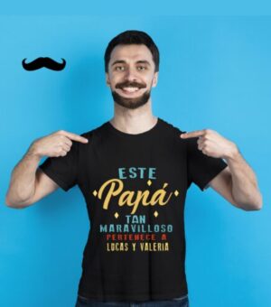 Camiseta negra Este papá tan maravilloso