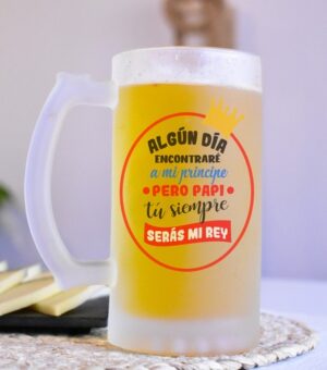 Jarra de cristal dia del padre