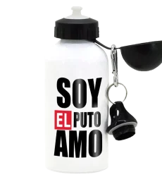 Botella de aluminio 2 tapones