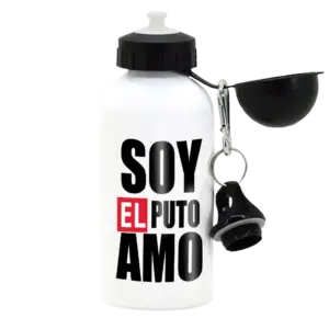 Botella de aluminio 2 tapones