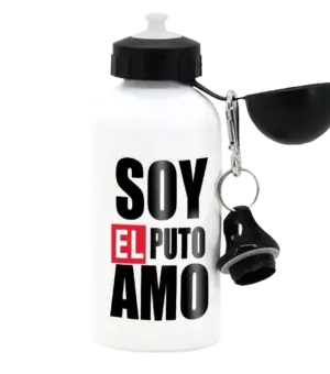 Botella de aluminio 2 tapones