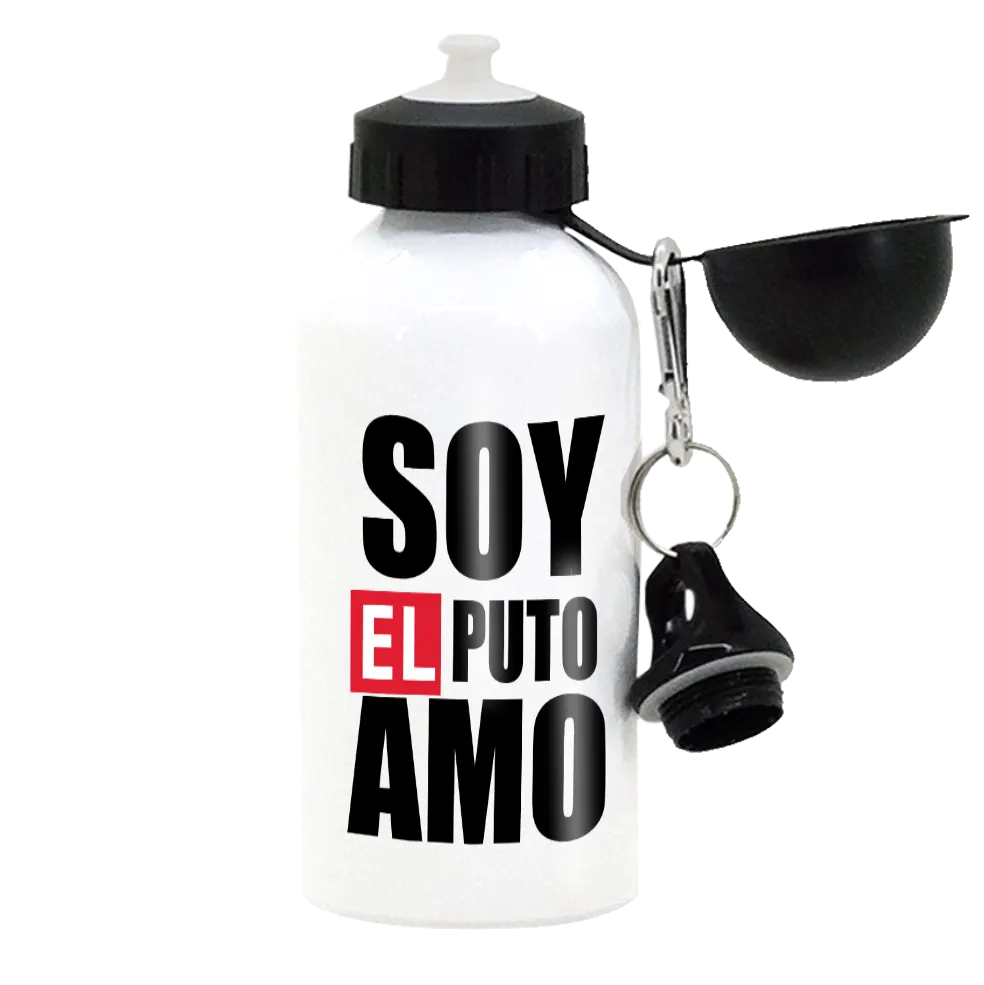 Botella de aluminio 2 tapones
