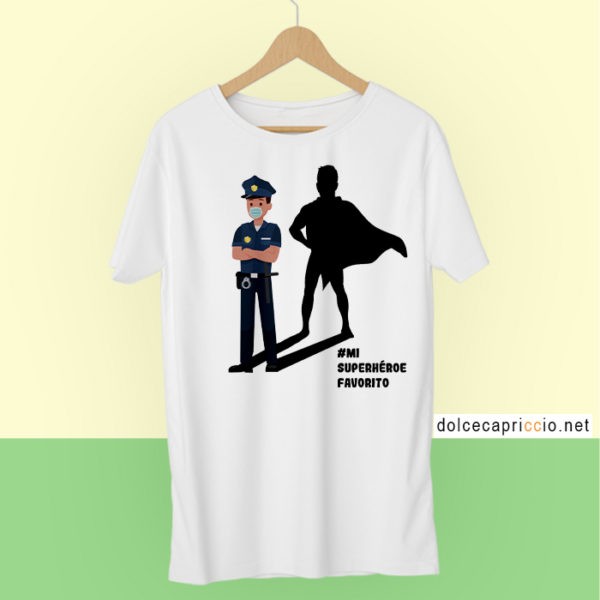 Camiseta - Superhéroe Policía Coronavirus Dolce Capriccio