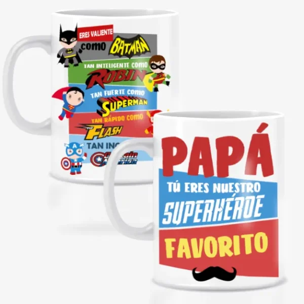 Taza papá superhéroe