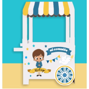 carrito candy bar para niño relleno de chuches y gominolas