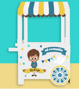 carrito candy bar para niño relleno de chuches y gominolas