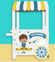 carrito candy bar para niño relleno de chuches y gominolas