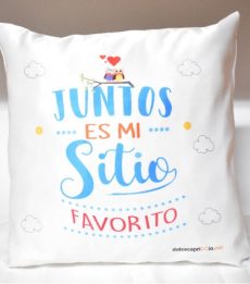 Cojín Juntos es mi sitio Favorito (2)