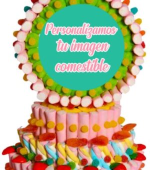 Tarta con Gominolas y Esponjitas 3 PISOS