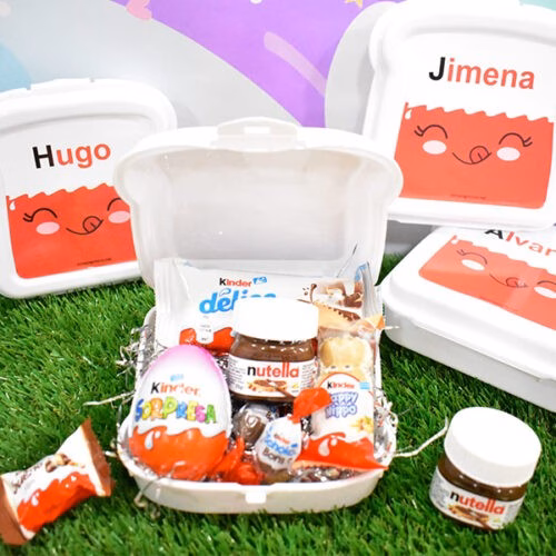 Sandwichera con chocolates Personalizada.