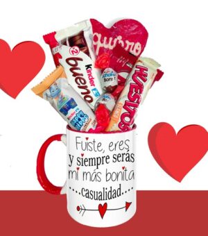 Taza cerámica bicolor - Eres mi más bonita casualidad