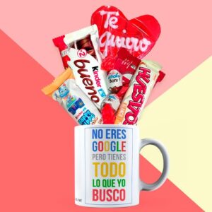 regalo enamorados taza con chocolate
