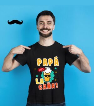 Camiseta negra Papá eres la caña
