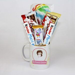 Taza comunión rellena niña