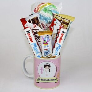 Taza de comunión para niña rellena