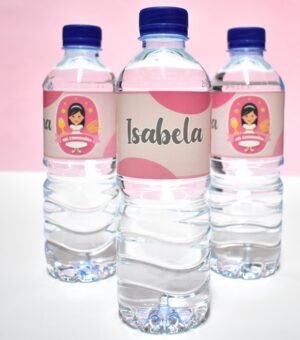Botella de agua personalizada de comunión nilña
