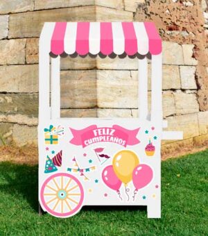 carrito feliz cumpleaños niña