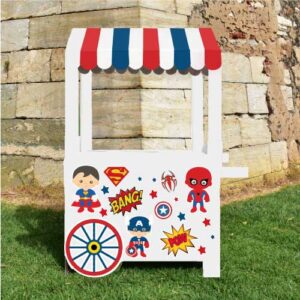 Carrito super heroe para mesa dulce
