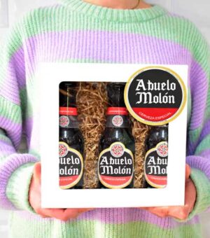 Caja con cervezas de abuelo molón regalo para abuelo