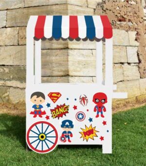 Carrito super heroe para mesa dulce