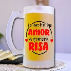 Jarra de cerveza lo nuestro fue amor a primera risa