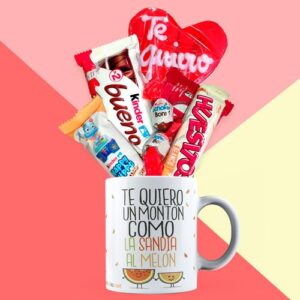 Taza te quiiero un montón como la sandía al melón