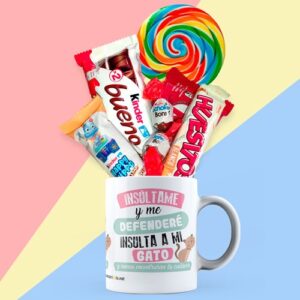 Taza cerámica rellena - Insúltame y me defenderé