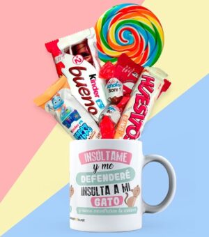 Taza cerámica rellena - Insúltame y me defenderé