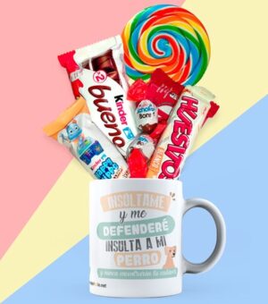 Taza cerámica rellena - Insúltame y me defenderé