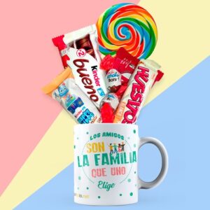 Taza cerámica rellena - Los amigos son la familia