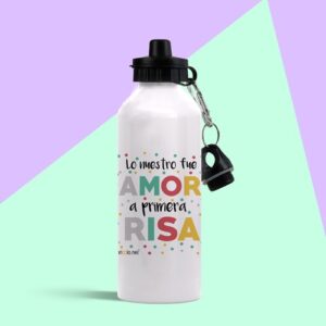 botella aluminio Amor y risas