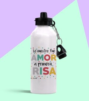 botella aluminio Amor y risas