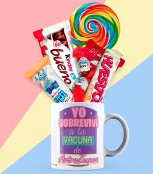 Taza cerámica rellena - Yo sobreviví a la vacuna