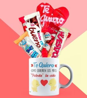 Taza enamorados te quiero patoda la vida