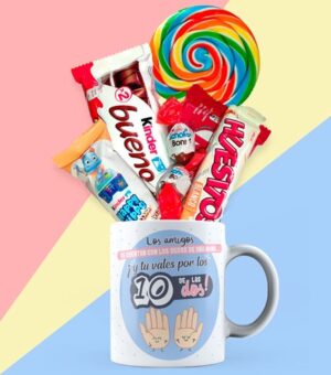 Taza cerámica rellena - Los amigos se cuentan