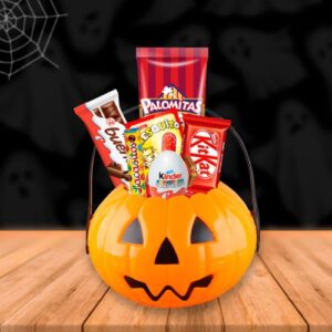 Calabaza rellena de chuches