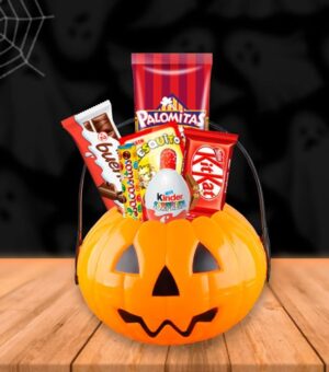 Calabaza rellena de chuches