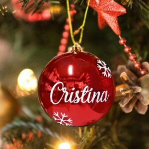 Bola de Navidad personalizada roja