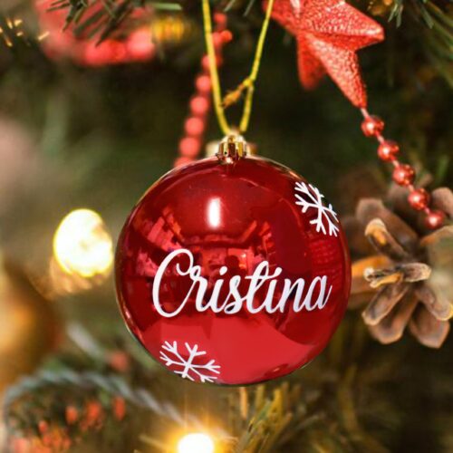 Bola de Navidad personalizada roja