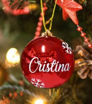 Bola de Navidad personalizada roja