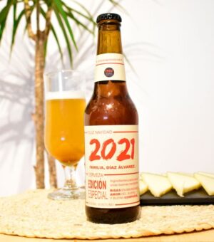 Estuche de Cerveza personalizada especial Navidad.